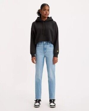 LEVI'S High-Waisted Mom Jean Light Wash Y2K 90s Preppy Normcore Size‎ 28x27